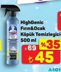 HİGHGENİC FIRIN&OCAK KÖPÜK TEMİZLEYİCİ 500 ML fiyat ve kampanya bilgisi
